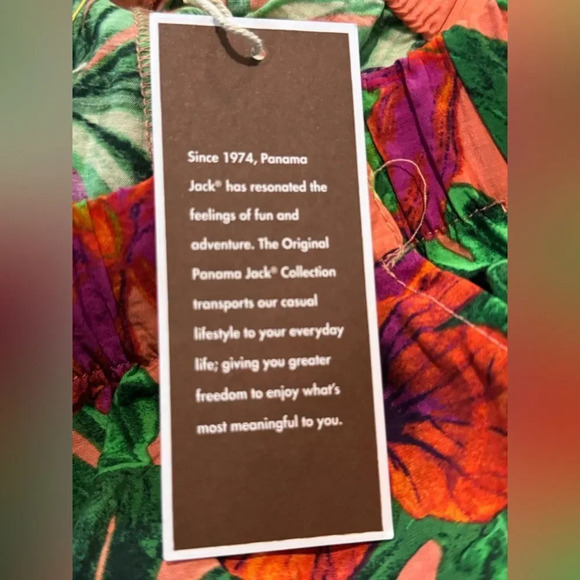 NWT Floral Panama Jack Beach Pants Cropped wide leg XS - Picture 4 of 6